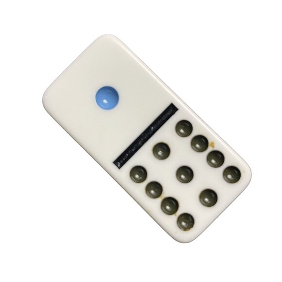 Double Twelve Dominoes Replacement Tile 1 11 Color Dot mq - Picture 2 of 3